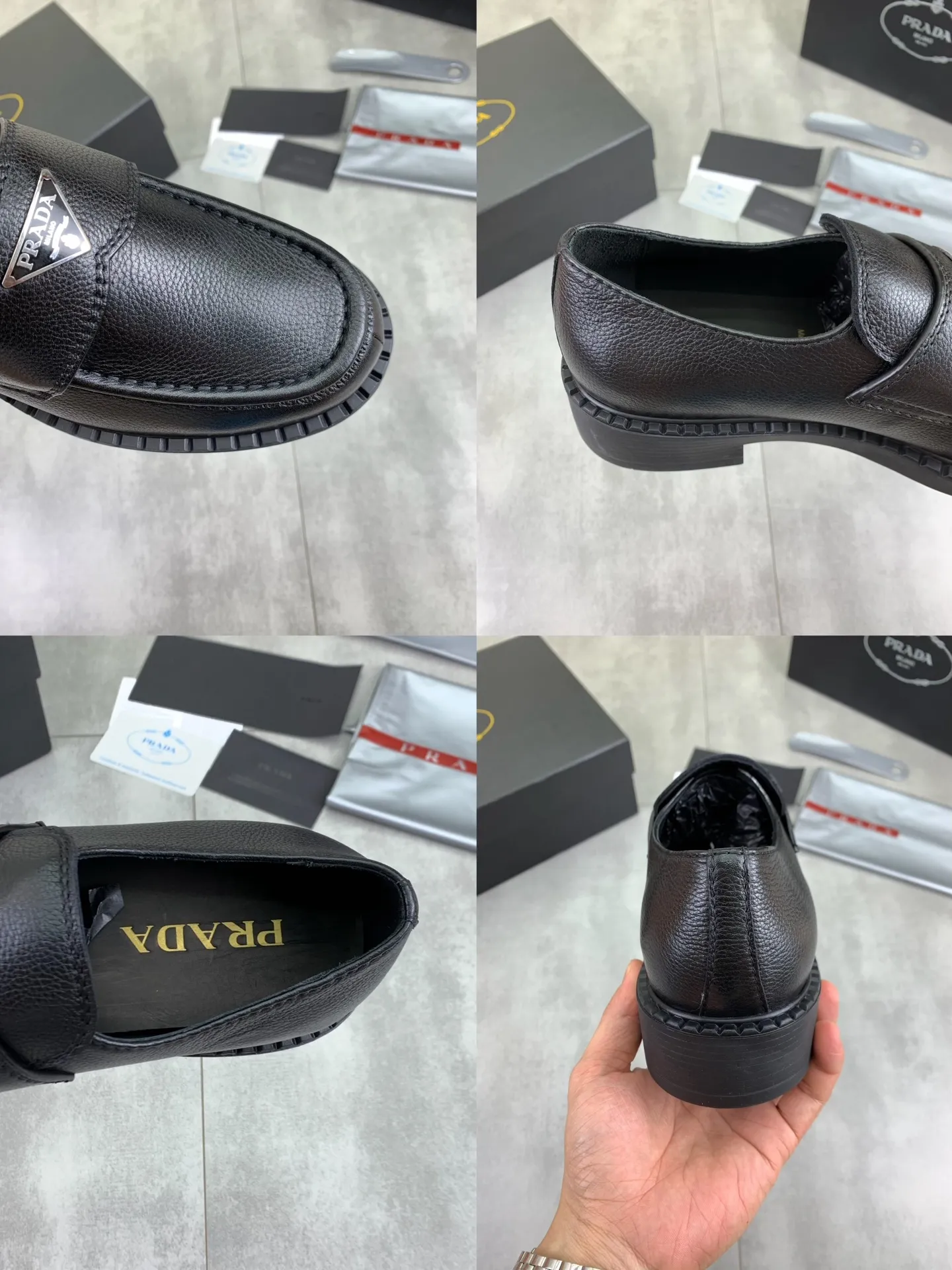 Factory price P800 💰Original quality, top version🔱 ＰＲＡＤＡPrada. Men's business casual leather shoes, top quality cow leather. 1:1 shipment ⬆️Luxurious and noble, all made of imported original first-layer fine suede cowhide, just to create a more comfortable wearing experience. Upper: original comfortable open-edge bead-rubbed calfskin ➕Top imported water-dyed full cow lining, original high-end lightweight and comfortable TPU combination bottom ✔️Code number: 39-44 (38 45 Can be customized)